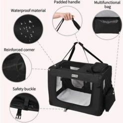 MC Star Sacs De Transport Pour Chien Chat - Portable Pliable Cage De Transport Animal Domestique - M: 60x42x42cm - Noir - Noir 8 MC Star Sacs De Transport Pour Chien Chat - Portable Pliable Cage De Transport Animal Domestique - M: 60x42x42cm - Noir - Noir -Cage, caisse et transport pour chien Soldes 19546715 4