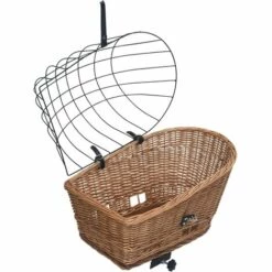 VidaXL Panier Arrière De Vélo Avec Couvercle 55x31x36 Cm Saule Naturel - Brun -Cage, caisse et transport pour chien Soldes 19623620 4