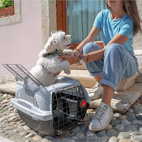 Ferplast ATLAS DELUXE OPEN Panier De Transport Pour Chats Et Chiens De Petite Taille Avec Toit Ouvrable - 2 Mesures. Variante 10 - Mesures: 34 X 50.7 X H 30 Cm - Bleu Horizon - Bleu Horizon 2 Ferplast ATLAS DELUXE OPEN Panier De Transport Pour Chats Et Chiens De Petite Taille Avec Toit Ouvrable - 2 Mesures. Variante 10 - Mesures: 34 X 50.7 X H 30 Cm - Bleu Horizon - Bleu Horizon – Image 2