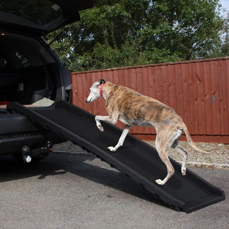Relaxdays Rampe Pour Chiens, Pour Auto, Pliable, Antidérapante, Embarquement Auto, Jusqu’à 90 Kg, Plastique,156x40cm 2 Relaxdays Rampe Pour Chiens, Pour Auto, Pliable, Antidérapante, Embarquement Auto, Jusqu’à 90 Kg, Plastique,156x40cm – Image 2