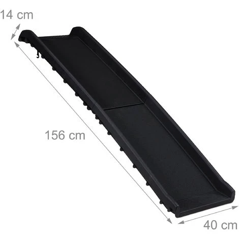 Relaxdays Rampe Pour Chiens, Pour Auto, Pliable, Antidérapante, Embarquement Auto, Jusqu’à 90 Kg, Plastique,156x40cm 4 Relaxdays Rampe Pour Chiens, Pour Auto, Pliable, Antidérapante, Embarquement Auto, Jusqu’à 90 Kg, Plastique,156x40cm – Image 4