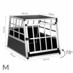 CADOCA Cage De Transport Pour Animaux Domestiques Noir Argent Caisse Chien Boîte Grille Hundetransportbox M (de)