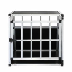 CADOCA Cage De Transport Pour Animaux Domestiques Noir Argent Caisse Chien Boîte Grille Hundetransportbox M (de) -Cage, caisse et transport pour chien Soldes 20414735 3