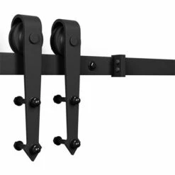 DAZHOM 200CM Quincaillerie Kit De Rail Porte De Grange Coulissante Kit Une Porte Suspendue,Style De Crochet En Forme D'��p��e 7 DAZHOM 200CM Quincaillerie Kit De Rail Porte De Grange Coulissante Kit Une Porte Suspendue,Style De Crochet En Forme D'��p��e -Cage, caisse et transport pour chien Soldes 20708026 3