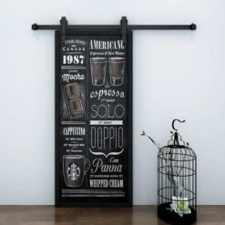 DAZHOM 200CM Quincaillerie Kit De Rail Porte De Grange Coulissante Kit Une Porte Suspendue,Style De Crochet En Forme D'��p��e 9 DAZHOM 200CM Quincaillerie Kit De Rail Porte De Grange Coulissante Kit Une Porte Suspendue,Style De Crochet En Forme D'��p��e -Cage, caisse et transport pour chien Soldes 20708026 5