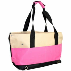 Sac De Transport Pour Chiens Et Chats Yatek, Avec 4 Poches Latérales Et Protection Contre Le Saut De Couleur Rose.