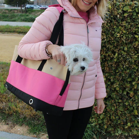 Sac De Transport Pour Chiens Et Chats Yatek, Avec 4 Poches Latérales Et Protection Contre Le Saut De Couleur Rose. 5 Sac De Transport Pour Chiens Et Chats Yatek, Avec 4 Poches Latérales Et Protection Contre Le Saut De Couleur Rose. – Image 5