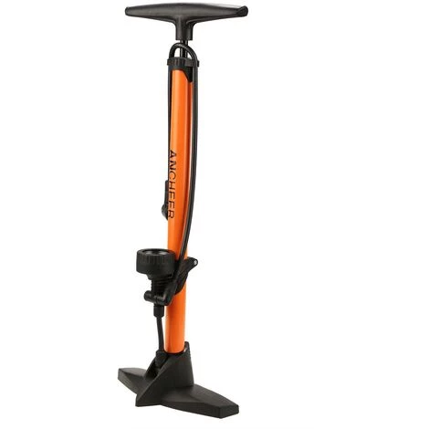 BETTER MAISON POMPE à PIED DE VELO PORTABLE HAUTE PRESSION AVEC BAROMèTRE ORANGE - Orange 2 BETTER MAISON POMPE à PIED DE VELO PORTABLE HAUTE PRESSION AVEC BAROMèTRE ORANGE - Orange – Image 2