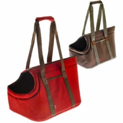 FERRIBIELLA Rouge - Sac à Bandoulière Modèle Go-Go Pour Le Transport De Chiens Et De Chats