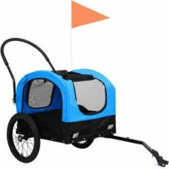 VidaXL Remorque De Vélo De Chiens Et Poussette 2-en-1 Bleu Et Noir - Bleu 7 VidaXL Remorque De Vélo De Chiens Et Poussette 2-en-1 Bleu Et Noir - Bleu -Cage, caisse et transport pour chien Soldes 24406645 3