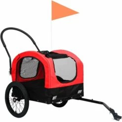 VidaXL Remorque De Vélo De Chiens Et Poussette 2-en-1 Rouge Et Noir - Rouge 7 VidaXL Remorque De Vélo De Chiens Et Poussette 2-en-1 Rouge Et Noir - Rouge -Cage, caisse et transport pour chien Soldes 24517638 3