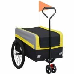 VidaXL Remorque à Vélo Cargo XXL 2 En 1 Et Chariot Jaune Gris Et Noir - Multicolore 7 VidaXL Remorque à Vélo Cargo XXL 2 En 1 Et Chariot Jaune Gris Et Noir - Multicolore -Cage, caisse et transport pour chien Soldes 24574609 3