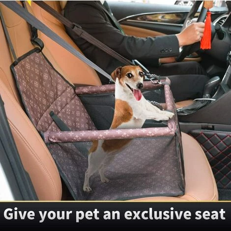 DEVENIRRICHE Sac De Transport Chien Et Chat Avec Rehausseur, Ceinture De Siège De Voiture De Sac De Voiture D'animal Familier Respirant Pour L'animal Chat De Chien. 2 DEVENIRRICHE Sac De Transport Chien Et Chat Avec Rehausseur, Ceinture De Siège De Voiture De Sac De Voiture D'animal Familier Respirant Pour L'animal Chat De Chien. – Image 2