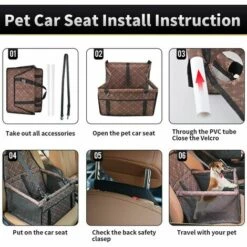 DEVENIRRICHE Sac De Transport Chien Et Chat Avec Rehausseur, Ceinture De Siège De Voiture De Sac De Voiture D'animal Familier Respirant Pour L'animal Chat De Chien. 8 DEVENIRRICHE Sac De Transport Chien Et Chat Avec Rehausseur, Ceinture De Siège De Voiture De Sac De Voiture D'animal Familier Respirant Pour L'animal Chat De Chien. -Cage, caisse et transport pour chien Soldes 25590965 4
