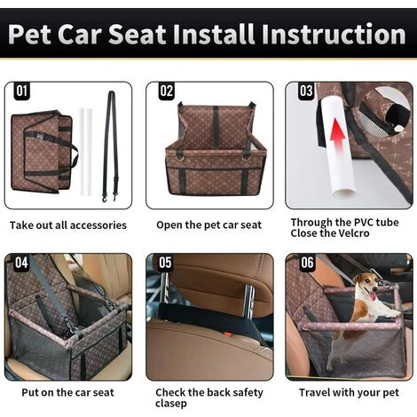DEVENIRRICHE Sac De Transport Chien Et Chat Avec Rehausseur, Ceinture De Siège De Voiture De Sac De Voiture D'animal Familier Respirant Pour L'animal Chat De Chien. 4 DEVENIRRICHE Sac De Transport Chien Et Chat Avec Rehausseur, Ceinture De Siège De Voiture De Sac De Voiture D'animal Familier Respirant Pour L'animal Chat De Chien. – Image 4