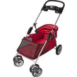 FLAMINGO Poussette Pour Chien Rouge 89x37x87 Cm - Rouge -Cage, caisse et transport pour chien Soldes 25592308 3