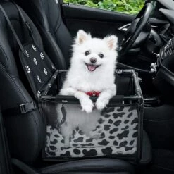DEVENIRRICHE Dog Car Seat Siège D'auto Pour Chien Siège D'auto Rehausseur Pour Chien De Compagnie Avec Laisse De Sécurité à Clip Et Couverture Pour Chien,Parfait Pour Les Petits Animaux