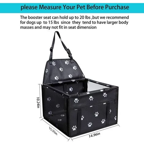 DEVENIRRICHE Dog Car Seat Siège D'auto Pour Chien Siège D'auto Rehausseur Pour Chien De Compagnie Avec Laisse De Sécurité à Clip Et Couverture Pour Chien,Parfait Pour Les Petits Animaux 2 DEVENIRRICHE Dog Car Seat Siège D'auto Pour Chien Siège D'auto Rehausseur Pour Chien De Compagnie Avec Laisse De Sécurité à Clip Et Couverture Pour Chien,Parfait Pour Les Petits Animaux – Image 2