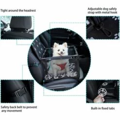 DEVENIRRICHE Dog Car Seat Siège D'auto Pour Chien Siège D'auto Rehausseur Pour Chien De Compagnie Avec Laisse De Sécurité à Clip Et Couverture Pour Chien,Parfait Pour Les Petits Animaux 7 DEVENIRRICHE Dog Car Seat Siège D'auto Pour Chien Siège D'auto Rehausseur Pour Chien De Compagnie Avec Laisse De Sécurité à Clip Et Couverture Pour Chien,Parfait Pour Les Petits Animaux -Cage, caisse et transport pour chien Soldes 25904366 3