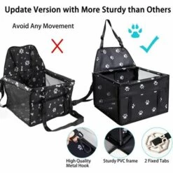 DEVENIRRICHE Dog Car Seat Siège D'auto Pour Chien Siège D'auto Rehausseur Pour Chien De Compagnie Avec Laisse De Sécurité à Clip Et Couverture Pour Chien,Parfait Pour Les Petits Animaux 9 DEVENIRRICHE Dog Car Seat Siège D'auto Pour Chien Siège D'auto Rehausseur Pour Chien De Compagnie Avec Laisse De Sécurité à Clip Et Couverture Pour Chien,Parfait Pour Les Petits Animaux -Cage, caisse et transport pour chien Soldes 25904366 5