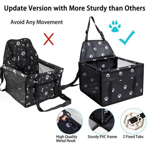 DEVENIRRICHE Dog Car Seat Siège D'auto Pour Chien Siège D'auto Rehausseur Pour Chien De Compagnie Avec Laisse De Sécurité à Clip Et Couverture Pour Chien,Parfait Pour Les Petits Animaux 5 DEVENIRRICHE Dog Car Seat Siège D'auto Pour Chien Siège D'auto Rehausseur Pour Chien De Compagnie Avec Laisse De Sécurité à Clip Et Couverture Pour Chien,Parfait Pour Les Petits Animaux – Image 5