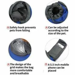 DEVENIRRICHE Sac De Transport Pour Chien Chat Petit Animal Domestique Sac à Bandoulière Pour Transporter Petit Animal Sac En Toile -Cage, caisse et transport pour chien Soldes 26011762 5