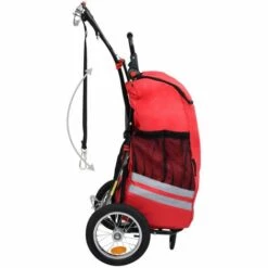 VidaXL Remorque De Vélo Pliable Avec Sac D'épicerie Rouge Et Noir - Rouge -Cage, caisse et transport pour chien Soldes 26228618 4