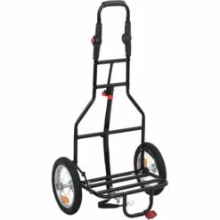 VidaXL Remorque De Vélo Pliable Avec Sac D'épicerie Rouge Et Noir - Rouge -Cage, caisse et transport pour chien Soldes 26228618 5