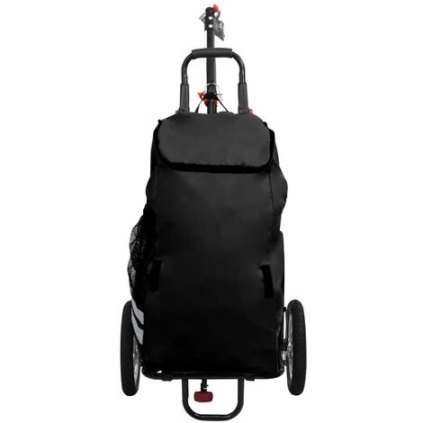 VidaXL Remorque De Vélo Pliable Avec Sac D'épicerie Noir - Noir 2 VidaXL Remorque De Vélo Pliable Avec Sac D'épicerie Noir - Noir – Image 2