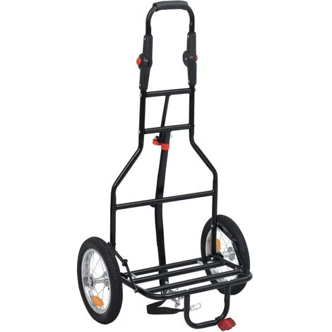 VidaXL Remorque De Vélo Pliable Avec Sac D'épicerie Noir - Noir 5 VidaXL Remorque De Vélo Pliable Avec Sac D'épicerie Noir - Noir – Image 5