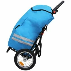 YOUTHUP Remorque De Vélo Pliable Avec Sac D'épicerie Bleu Et Noir 7 YOUTHUP Remorque De Vélo Pliable Avec Sac D'épicerie Bleu Et Noir -Cage, caisse et transport pour chien Soldes 26531775 3