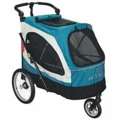 PETSTRO Poussette Chien Aventura XL: Bleu - Bleu