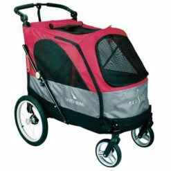 PETSTRO Poussette Safari Rouge Pour Chiens Moins De 55 Kg
