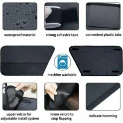 BARES Protecteur Porte De Voiture Imperméable Pour Chien 2 Housse De Protection Pour Animaux Garde Couverture Etanche De Pet Tous Les Véhicules Ensemble Réglable Rangement Voyage Noir -Cage, caisse et transport pour chien Soldes 27114945 3