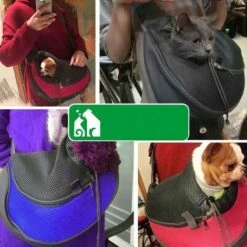 BETTERLIFE Sac à Bandoulière Pour Animaux De Compagnie, Petit Sac à Bandoulière Pour Chat Pour Le Voyage, Emballage Gratuit à L'avance, écharpe De Poitrine, Sac En Filet Respirant (petit, Noir) -Cage, caisse et transport pour chien Soldes 27594410 3