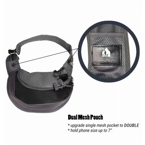 BETTERLIFE Sac à Bandoulière Pour Animaux De Compagnie, Petit Sac à Bandoulière Pour Chat Pour Le Voyage, Pas Besoin De Faire Ses Bagages à L'avance, écharpe De Poitrine, Sac En Filet Respirant (grande Taille, Noir) 2 BETTERLIFE Sac à Bandoulière Pour Animaux De Compagnie, Petit Sac à Bandoulière Pour Chat Pour Le Voyage, Pas Besoin De Faire Ses Bagages à L'avance, écharpe De Poitrine, Sac En Filet Respirant (grande Taille, Noir) – Image 2