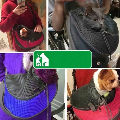 BETTERLIFE Sac à Bandoulière Pour Animaux De Compagnie, Petit Sac à Bandoulière Pour Chat Pour Le Voyage, Pas Besoin De Faire Ses Bagages à L'avance, écharpe De Poitrine, Sac En Filet Respirant (grande Taille, Noir) 3 BETTERLIFE Sac à Bandoulière Pour Animaux De Compagnie, Petit Sac à Bandoulière Pour Chat Pour Le Voyage, Pas Besoin De Faire Ses Bagages à L'avance, écharpe De Poitrine, Sac En Filet Respirant (grande Taille, Noir) – Image 3