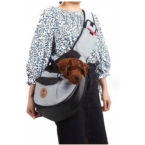 BETTERLIFE Sac Pour Animaux De Compagnie, Sac De Transport Pour Chat Et Chien, Avec Bandoulière, Transport Mains Libres, Gris 28 * 36cm 3 BETTERLIFE Sac Pour Animaux De Compagnie, Sac De Transport Pour Chat Et Chien, Avec Bandoulière, Transport Mains Libres, Gris 28 * 36cm – Image 3