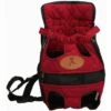 Triomphe Pet Backpack Outing Bag Sac De Transport Sac à Dos Pour Chien Sac à Dos Poitrine, Rouge L