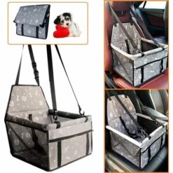 LITZEE Siège D'auto Pour Chien, Porte-siège Pliant Imperméable Pour Chien Avec Ceinture De Sécurité Et Sac De Rangement, Siège D'appoint De Voiture Pour Chiens Ou Chats (Os Gris) 8 LITZEE Siège D'auto Pour Chien, Porte-siège Pliant Imperméable Pour Chien Avec Ceinture De Sécurité Et Sac De Rangement, Siège D'appoint De Voiture Pour Chiens Ou Chats (Os Gris) -Cage, caisse et transport pour chien Soldes 28029596 4