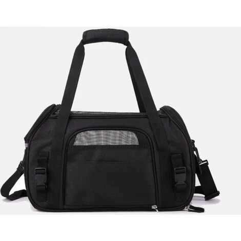BETTERLIFE Sac à Main Pour Chat De Centre Commercial, Sac De Messager Pliable, Lavable Et Détachable Pour Chats, Chatons Et Chiens, Avions Pour Animaux De Compagnie (43 * 23 * 29 CM) Noir 1 BETTERLIFE Sac à Main Pour Chat De Centre Commercial, Sac De Messager Pliable, Lavable Et Détachable Pour Chats, Chatons Et Chiens, Avions Pour Animaux De Compagnie (43 * 23 * 29 CM) Noir