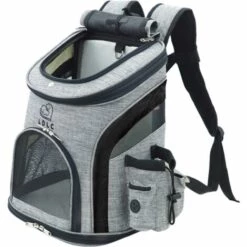 Triomphe Sac à Dos Pour Animaux De Compagnie Sac à Dos Pour Animaux De Compagnie Oxford En Tissu Sortir Sac à Dos Portable Pour Chats Et Chiens, M Gris Noir