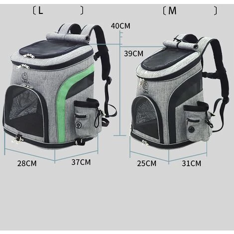 Triomphe Sac à Dos Pour Animaux De Compagnie Sac à Dos Pour Animaux De Compagnie Oxford En Tissu Sortir Sac à Dos Portable Pour Chats Et Chiens, M Gris Noir 2 Triomphe Sac à Dos Pour Animaux De Compagnie Sac à Dos Pour Animaux De Compagnie Oxford En Tissu Sortir Sac à Dos Portable Pour Chats Et Chiens, M Gris Noir – Image 2