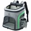 Triomphe Sac à Dos Pour Animaux De Compagnie Sac à Dos Pour Animaux De Compagnie Oxford Cloth Go Out Sac à Dos Portable Pour Chats Et Chiens, L, Gris Vert