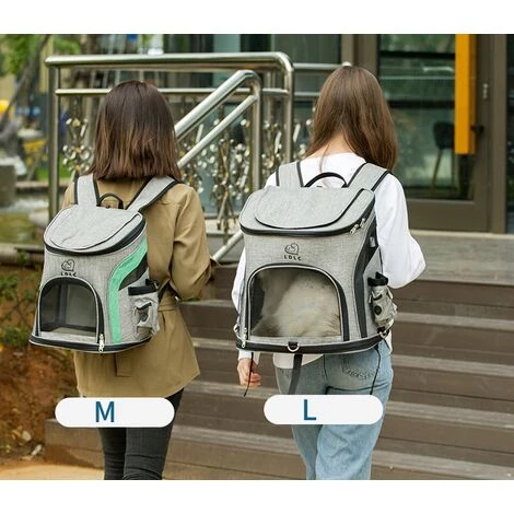 Triomphe Sac à Dos Pour Animaux De Compagnie Sac à Dos Pour Animaux De Compagnie Oxford Cloth Go Out Sac à Dos Portable Pour Chats Et Chiens, L, Gris Vert 5 Triomphe Sac à Dos Pour Animaux De Compagnie Sac à Dos Pour Animaux De Compagnie Oxford Cloth Go Out Sac à Dos Portable Pour Chats Et Chiens, L, Gris Vert – Image 5