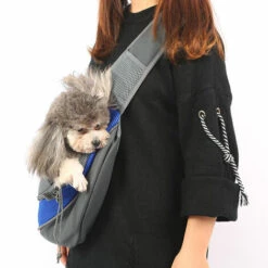 Triomphe Sac Pour Animaux De Compagnie Sac à Dos En Filet Respirant Pour Animaux De Compagnie, Sac à Bandoulière Diagonal Portable Pour Chats Et Chiens, Fournitures Pour Animaux De Compagnie, Grand, Bleu Royal -Cage, caisse et transport pour chien Soldes 28514535 4