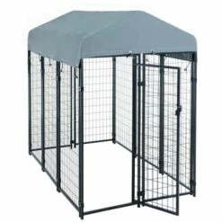 ESTEXO Niche Pour Chien Cage Pour Chien Maison Pour Chien 185x117x185cm