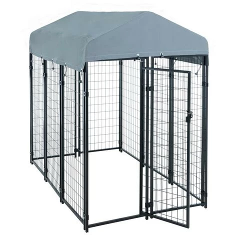 ESTEXO Niche Pour Chien Cage Pour Chien Maison Pour Chien 185x117x185cm 1 ESTEXO Niche Pour Chien Cage Pour Chien Maison Pour Chien 185x117x185cm