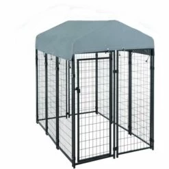 ESTEXO Niche Pour Chien Cage Pour Chien Maison Pour Chien 185x117x185cm 9 ESTEXO Niche Pour Chien Cage Pour Chien Maison Pour Chien 185x117x185cm -Cage, caisse et transport pour chien Soldes 29543068 5