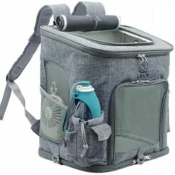 Perle Rare Sac à Dos Pliable Pour Chien, Transporteur Pour Animaux De Compagnie, Sac à Dos De Transport Pour Chien Et Chat, Sac à Dos Pliable, Adapté Aux Activités De Randonnée Quotidiennes (gris)
